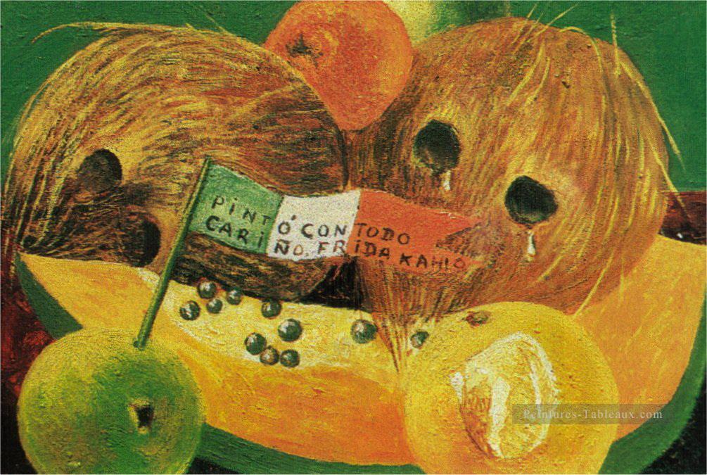 Des larmes de noix de coco ou de noix de coco féminisme Frida Kahlo Peintures à l'huile
